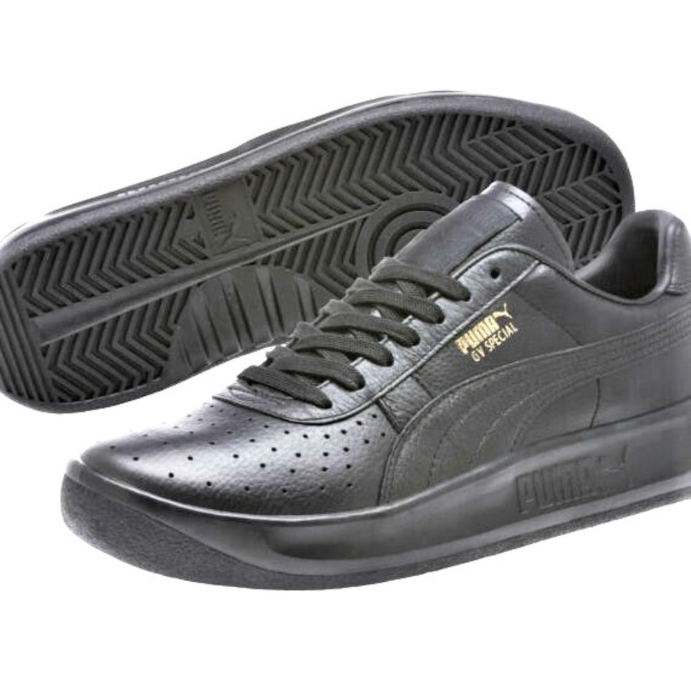 NEW Puma sneakers G. VILLAS SPECIAL RARE Black Men 10 Black and Gold 343569
